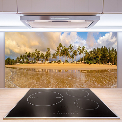 Painel vidro cozinha Paisagem de praia