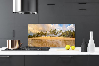 Painel vidro cozinha Paisagem de praia
