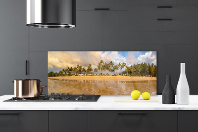 Painel vidro cozinha Paisagem de praia