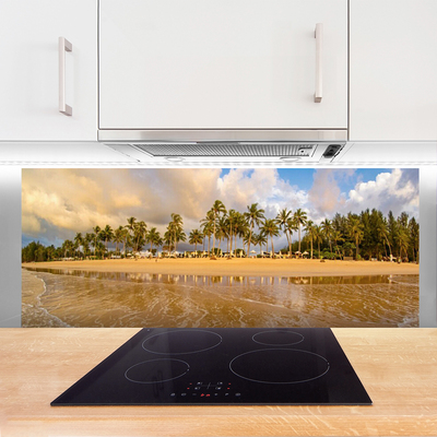 Painel vidro cozinha Paisagem de praia