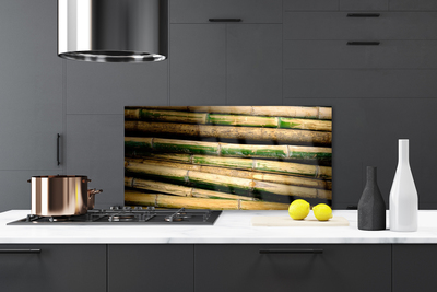 Painel vidro cozinha Natureza da planta de bambu