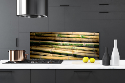Painel vidro cozinha Natureza da planta de bambu