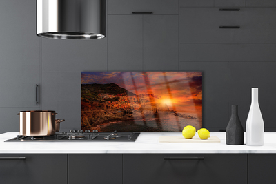 Painel vidro cozinha Paisagem da Cidade do Mar