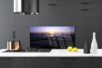 Painel vidro cozinha Paisagem do Mar de Pedras
