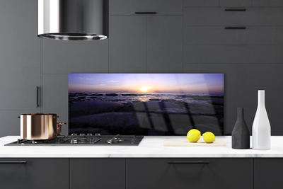 Painel vidro cozinha Paisagem do Mar de Pedras