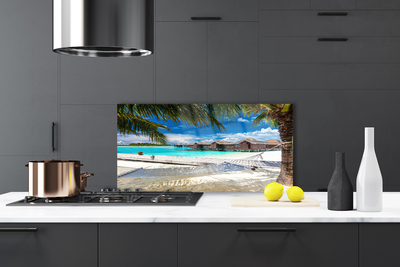 Painel vidro cozinha Paisagem da Praia do Oceano