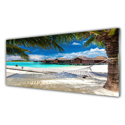 Painel vidro cozinha Paisagem da Praia do Oceano