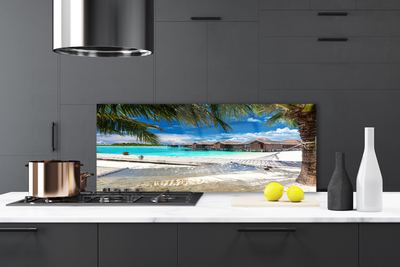 Painel vidro cozinha Paisagem da Praia do Oceano