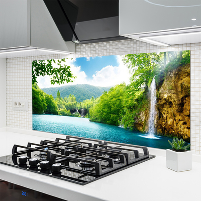 Painel cozinha Cachoeira Lago Natureza