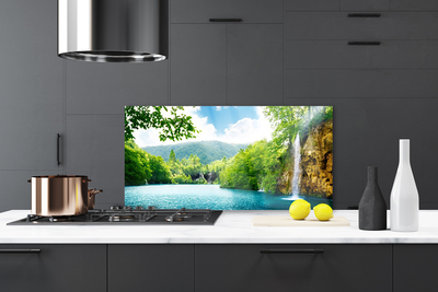 Painel cozinha Cachoeira Lago Natureza