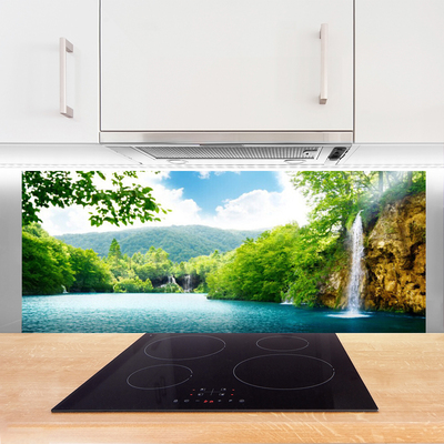 Painel cozinha Cachoeira Lago Natureza