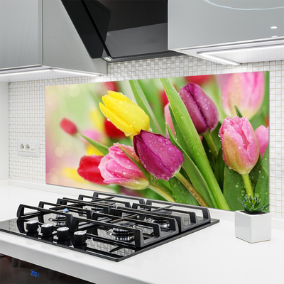 Painel cozinha Tulipas Flores Planta