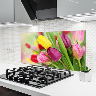 Painel cozinha Tulipas Flores Planta