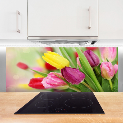 Painel cozinha Tulipas Flores Planta