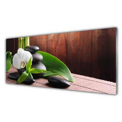 Painel vidro cozinha Spa Flor Orquídea