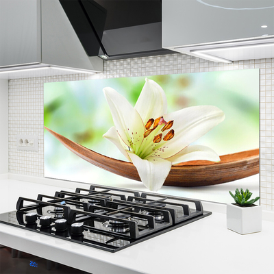 Painel vidro cozinha Flor Planta Natureza