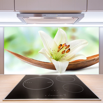 Painel vidro cozinha Flor Planta Natureza
