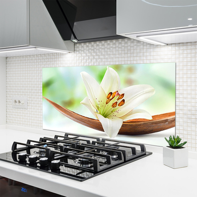 Painel vidro cozinha Flor Planta Natureza