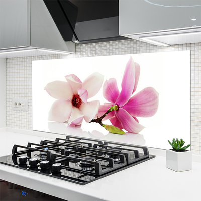 Painel vidro cozinha Flores Planta Natureza