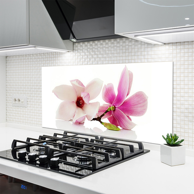 Painel vidro cozinha Flores Planta Natureza