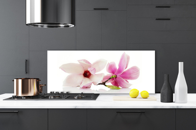 Painel vidro cozinha Flores Planta Natureza