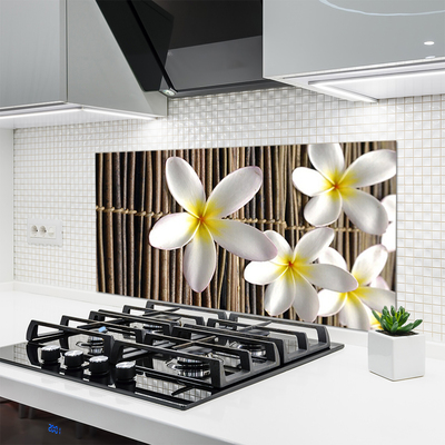 Painel vidro cozinha Flores Planta Natureza