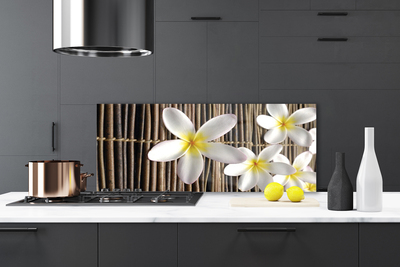 Painel vidro cozinha Flores Planta Natureza