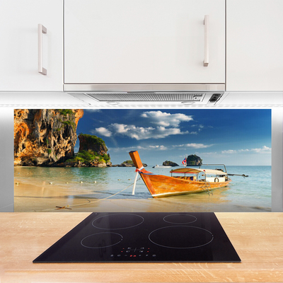 Painel cozinha Paisagem do mar do barco