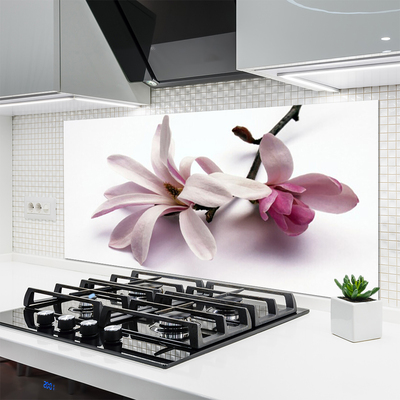 Painel vidro cozinha Flor Planta Natureza