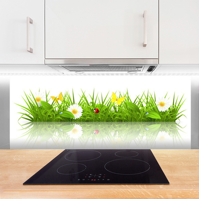 Painel vidro cozinha Grama Natureza Planta