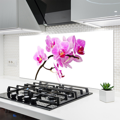 Painel vidro cozinha Flores Planta Natureza