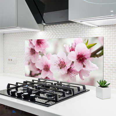 Painel vidro cozinha Flores Planta Natureza