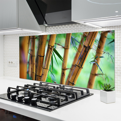 Painel vidro cozinha Planta Natural de Bambu