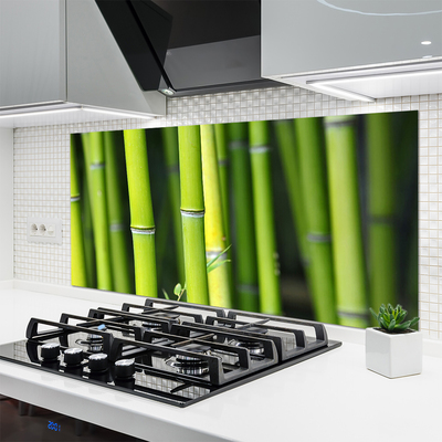 Painel vidro cozinha Planta Natural de Bambu