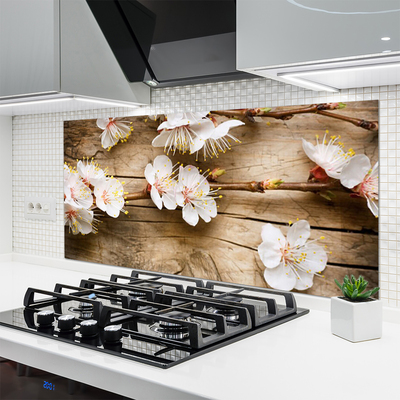 Painel vidro cozinha Flores Planta Natureza