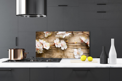 Painel vidro cozinha Flores Planta Natureza