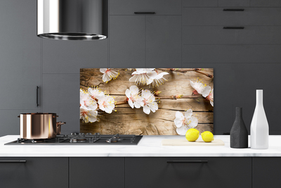 Painel vidro cozinha Flores Planta Natureza