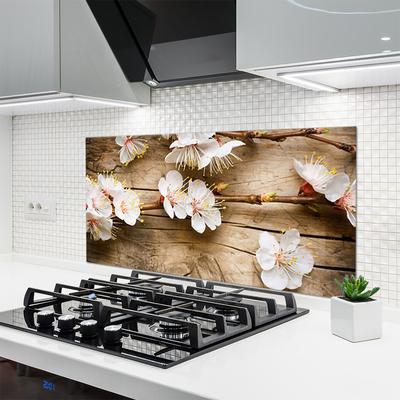 Painel vidro cozinha Flores Planta Natureza