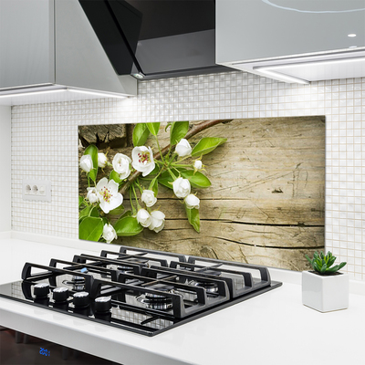 Painel vidro cozinha Flores Planta Natureza