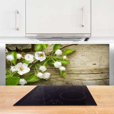 Painel vidro cozinha Flores Planta Natureza