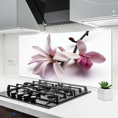 Painel vidro cozinha Flores Planta Natureza