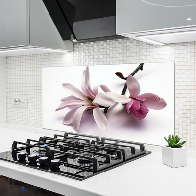 Painel vidro cozinha Flores Planta Natureza