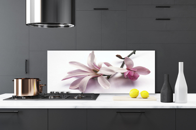 Painel vidro cozinha Flores Planta Natureza