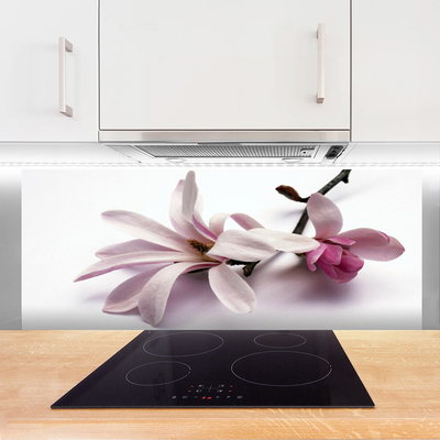 Painel vidro cozinha Flores Planta Natureza