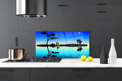 Painel vidro cozinha Gráficos Abstratos