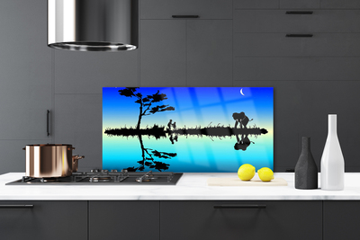 Painel vidro cozinha Gráficos Abstratos