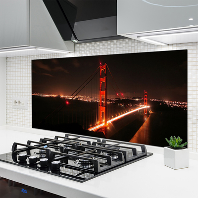 Painel vidro cozinha Arquitetura de pontes