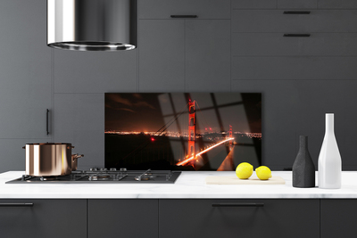 Painel vidro cozinha Arquitetura de pontes