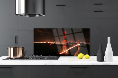 Painel vidro cozinha Arquitetura de pontes