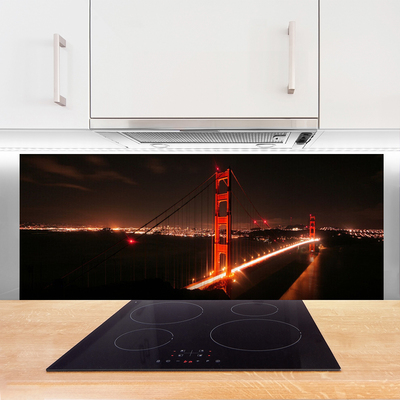 Painel vidro cozinha Arquitetura de pontes